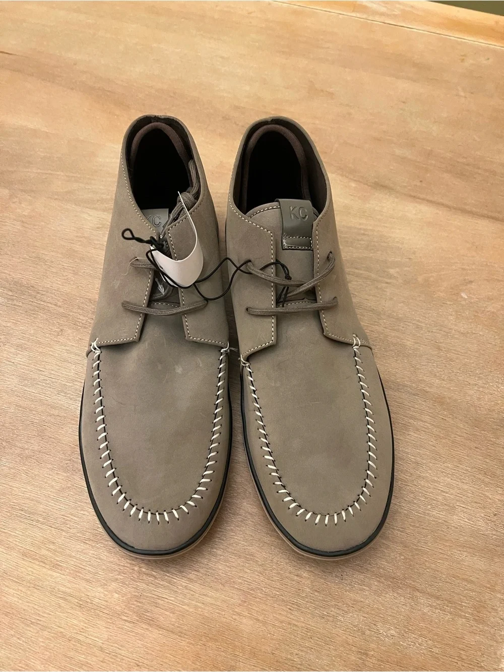 Kenneth Cole Men’s Taupe Chukka Moc Toe Boots